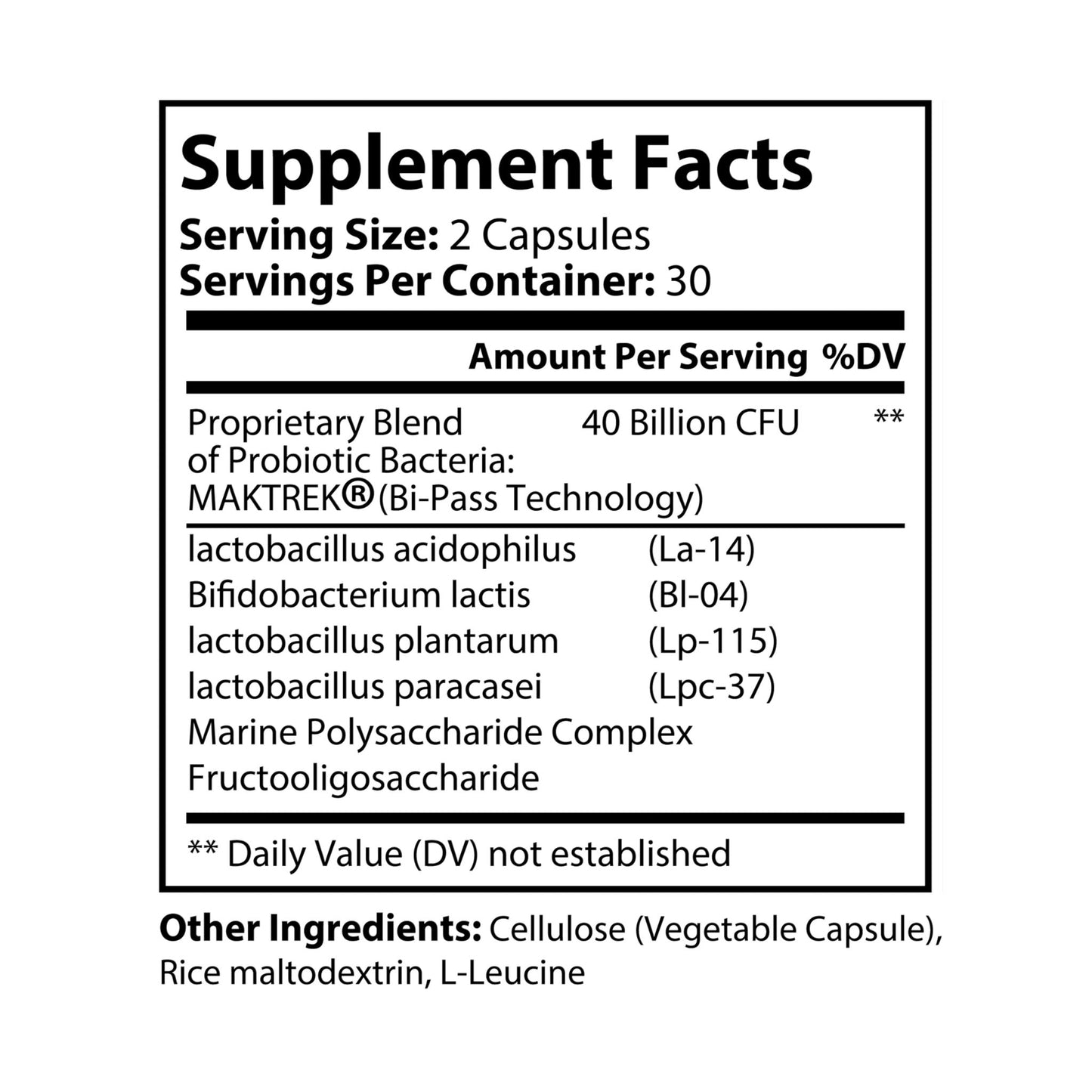 Probiotics - 40 Billion CFU  (60 Capsules)